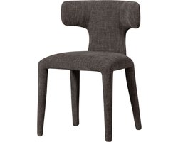 WOOOD Permit Eetkamerstoel - Geweven Stof - Espresso/Bruin - 78x52x53 cm