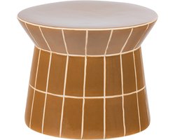 WOOOD Plu Decoratieve Bijzettafel - Keramiek - Honinggeel - 30x38x38