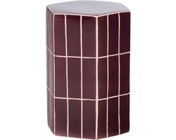 WOOOD Plu Decoratieve Bijzettafel - Keramiek - Paars - 42x30x26