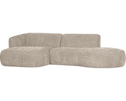 WOOOD Polly Chaise Longue - Polyester - Zand - 71x258x150/105