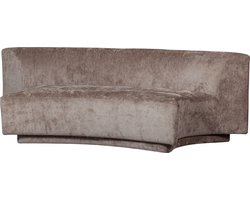 WOOOD Popular 2-zits Bankje - Polyester - Taupe - 72x215x97