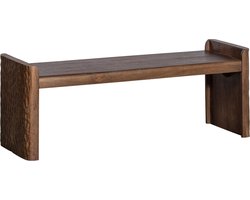 WOOOD Prop Bankje - Met Bewerkte Poot - Mangohout - Warm Bruin - 40x120x45 cm