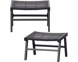 WOOOD Puk Hockers - Aluminium - Zwart - Set van 2