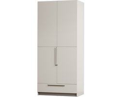 WOOOD Pure 2-deurs Hang/Legkast Splitdeur - Grenen - Dust - 215x95x60