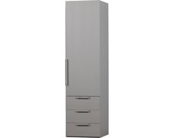 WOOOD Rens Kledingkast 1-Deurs - Noten/Grijs - 210x55x58