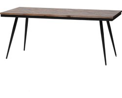 WOOOD Rhombic Eettafel - Hout/Metaal - Naturel - 76x180x90