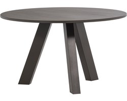 WOOOD Rhonda Eettafel Ø129 CM - Eiken - Middenbruin - 75x129x129