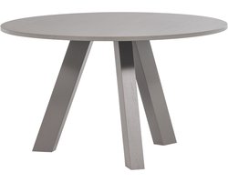 WOOOD Rhonda Eettafel Ø129 CM - Eiken - Warmgrijs- 75x129x129
