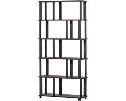 WOOOD Riss Boekenkast - Eikenhout - Mystic Brown/Bruin - 186x90x30 cm