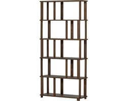WOOOD Riss Boekenkast - Eikenhout - Naturel - 186x90x30