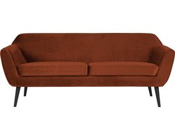 WOOOD Rocco 2-Zitsbank - Velvet - Roest - 75x187x82