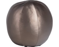WOOOD Rodeo Bal Kussen Groot - Metallic - Koper Bruin - 37x37x37cm
