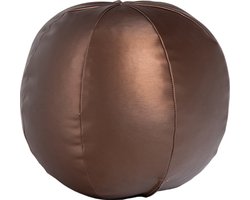 WOOOD Rodeo Bal Kussen Klein - Metallic - Warm Bruin - 30x30x30 cm