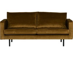 WOOOD Rodeo Bank 2-Zits - Velvet - Honing Geel - 85x190x86