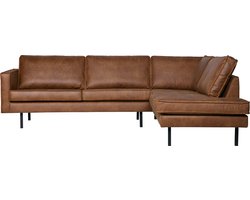 WOOOD Rodeo Hoekbank Rechts - Recycle Leer - Cognac - 85x266x86