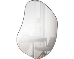 WOOOD Romee Organische Spiegel - Metaal - Zwart - 100x70x4 cm