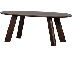 WOOOD Roundly Eetkamertafel - Mangohout - Walnoot - 76x200x100