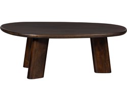 WOOOD Roundly Salontafel - Mangohout - Walnoot - 40x110x60