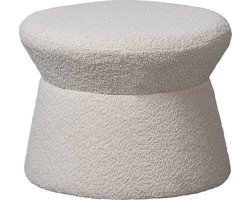 WOOOD Rowan Poef - Boucle - Naturel - 40x52x52