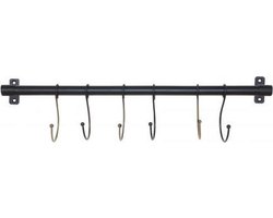 WOOOD SALE STUDIO METALEN KAPSTOKJE ZWART 7-HAAK