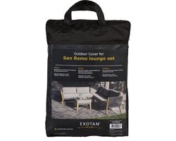 WOOOD San Remo Beschermhoes Loungeset - PE - Zwart - 45x30x14