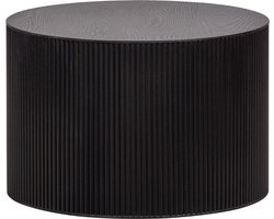 WOOOD Sanne Bijzettafel - MDF/Hout - Rond - Zwart - 40x60x60 cm