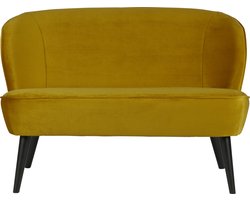 WOOOD Sara Bankje - Velvet - Oker - 73x110x72
