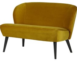 WOOOD Sara Bankje - Velvet Stof - Oker/Geel - 73x110x72 cm