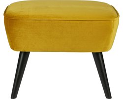 WOOOD Sara Hocker Op Poten - Velvet Stof - Oker - 56x41x36 cm