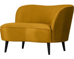 WOOOD Sara Loungefauteuil Rechts - Velvet - Oker - 71x112x81