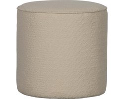 WOOOD Sara Poef Hoog - Boucle - Creme - 46x46x46