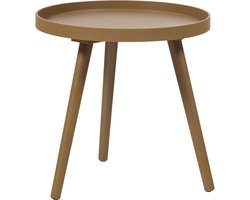 WOOOD Sasha Bijzettafel Ø 40 CM - Hout - Honinggeel - 41x41x40.5 cm