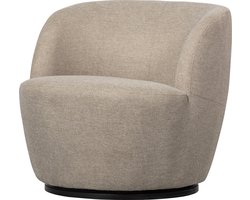 WOOOD Serra Draaifauteuil - Geweven Stof - Zand - 68x70x77