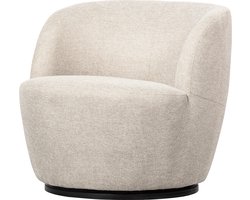 WOOOD Serra Draaifauteuil - Polyester - Off White - 68x70x77