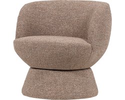 WOOOD Shuffle Draaifauteuil - Melange - Bruin - 72x73x71