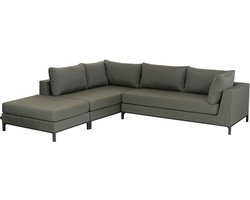 WOOOD Sicilië Loungeset Tuin – Aluminium – Groen – 60x246x262