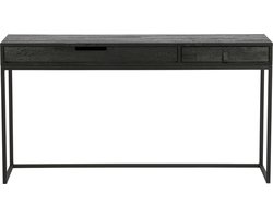 WOOOD Silas Bureau - Essenhout - Blacknight Zwart - 75x140x44 cm