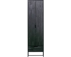 WOOOD Silas Hoge Kast - Essen - Blacknight - 210x60x36