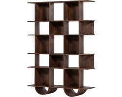 WOOOD Sinne Boekenkast - Mangohout - Walnoot/Bruin - 180X130