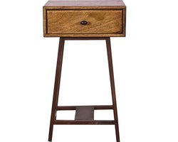 WOOOD Skybox Sidetable - Hout/Metaal - Naturel - 70x45x30
