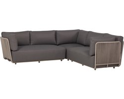 WOOOD Sora Loungeset Tuin - Metaal/Touw - Bruin - 73x269x269