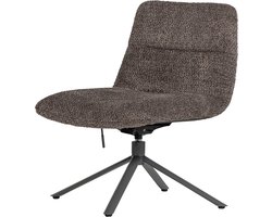 WOOOD Soren Draaifauteuil Verstelbaar - Wollig - Bruin - 82x73x62