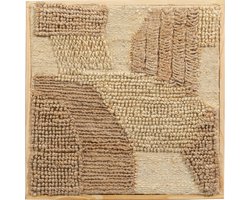 WOOOD Speck Wanddeco - Jute/Katoen - Multiekleur - 1x60x60