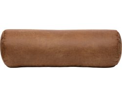 WOOOD Spool Rolkussen - recycle leer - Cognac - 20x20x61