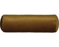 WOOOD Spool Rolkussen - Velvet - Honing Geel - 20x20x61