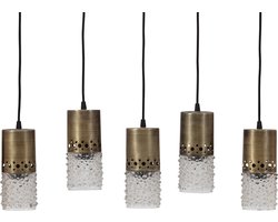 WOOOD Sprinkle Hanglamp 5 - Glas - Antique Brass - 140x71x10
