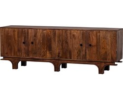 WOOOD Staes Dressoir - Mangohout - Walnoot - 206x76x51