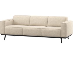 WOOOD Statement 3-Zits Bank 230 cm - Polyester - Beige Melange