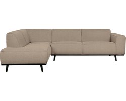 WOOOD Statement Hoekbank Links - Boucle - Beige - 77x274x210
