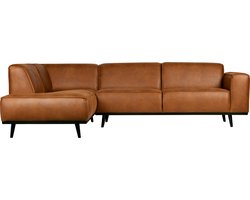 WOOOD Statement Hoekbank Links - Ecoleer - Cognac - 77x274x210